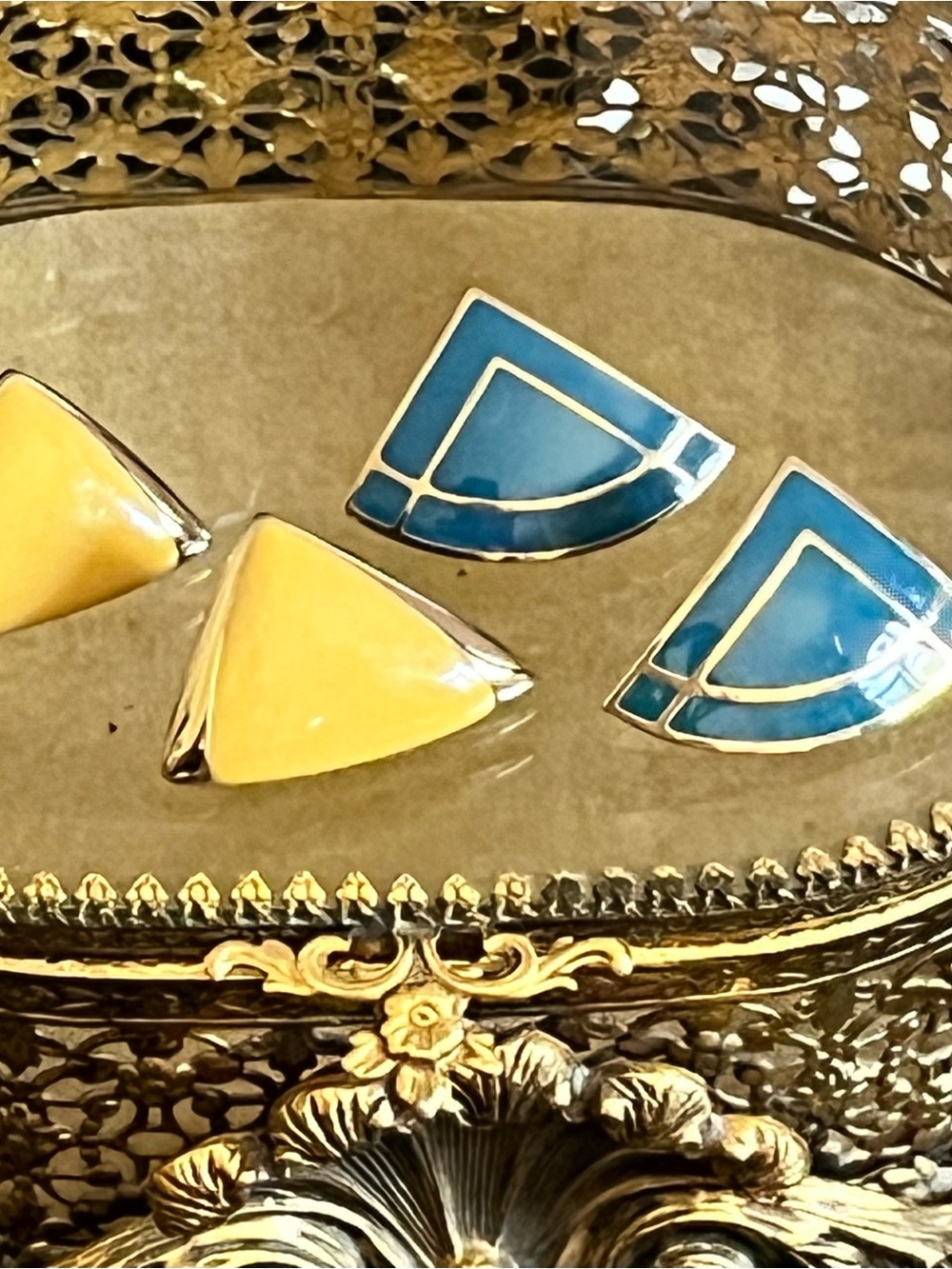 Two Pairs 1980’s Pierced Earrings